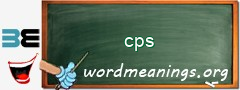 WordMeaning blackboard for cps